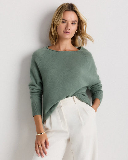 Mongolian Cashmere Boatneck Sweater - XS / Black
