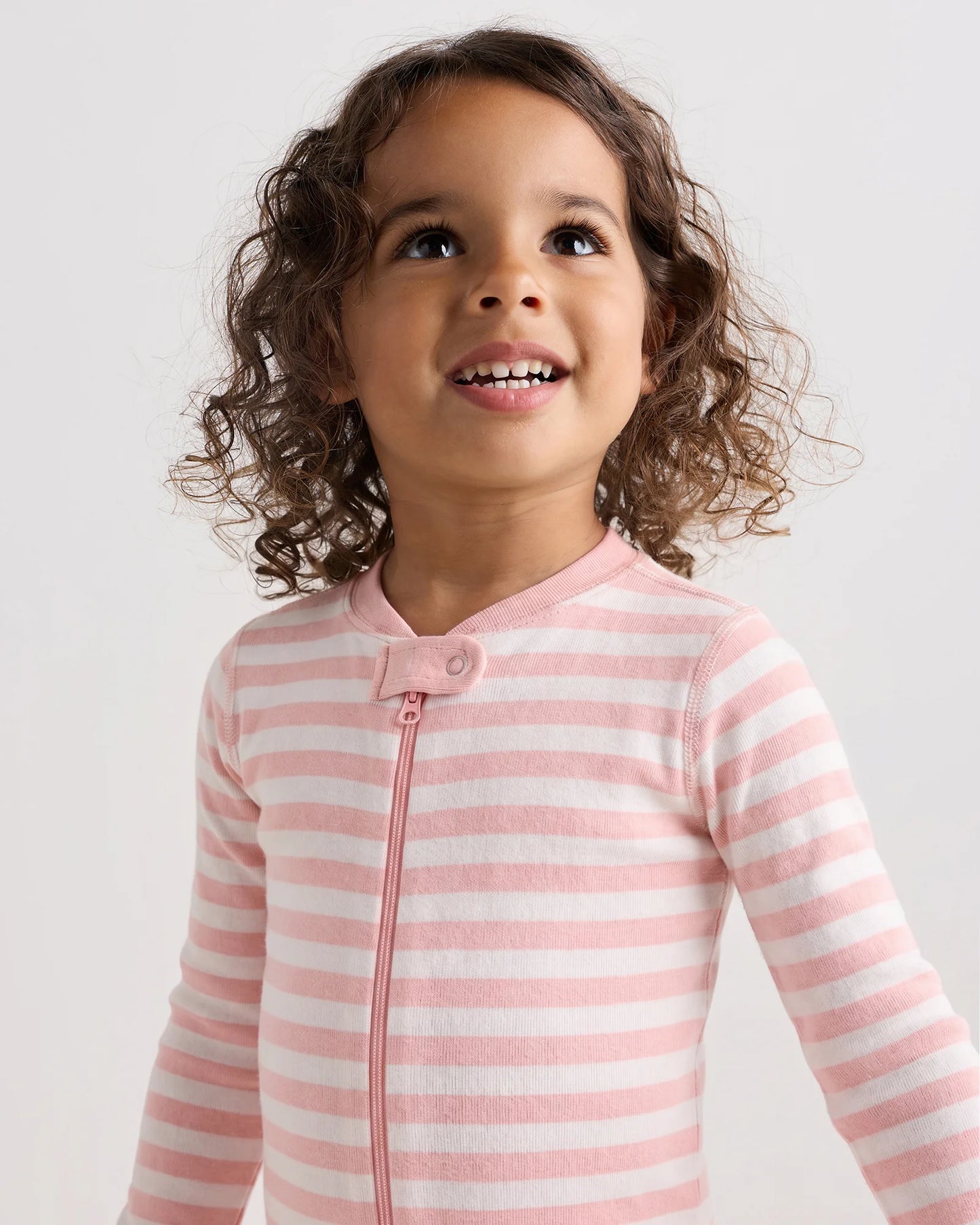 100% Organic Cotton One Piece Pajama - 2T / Navy Stripe