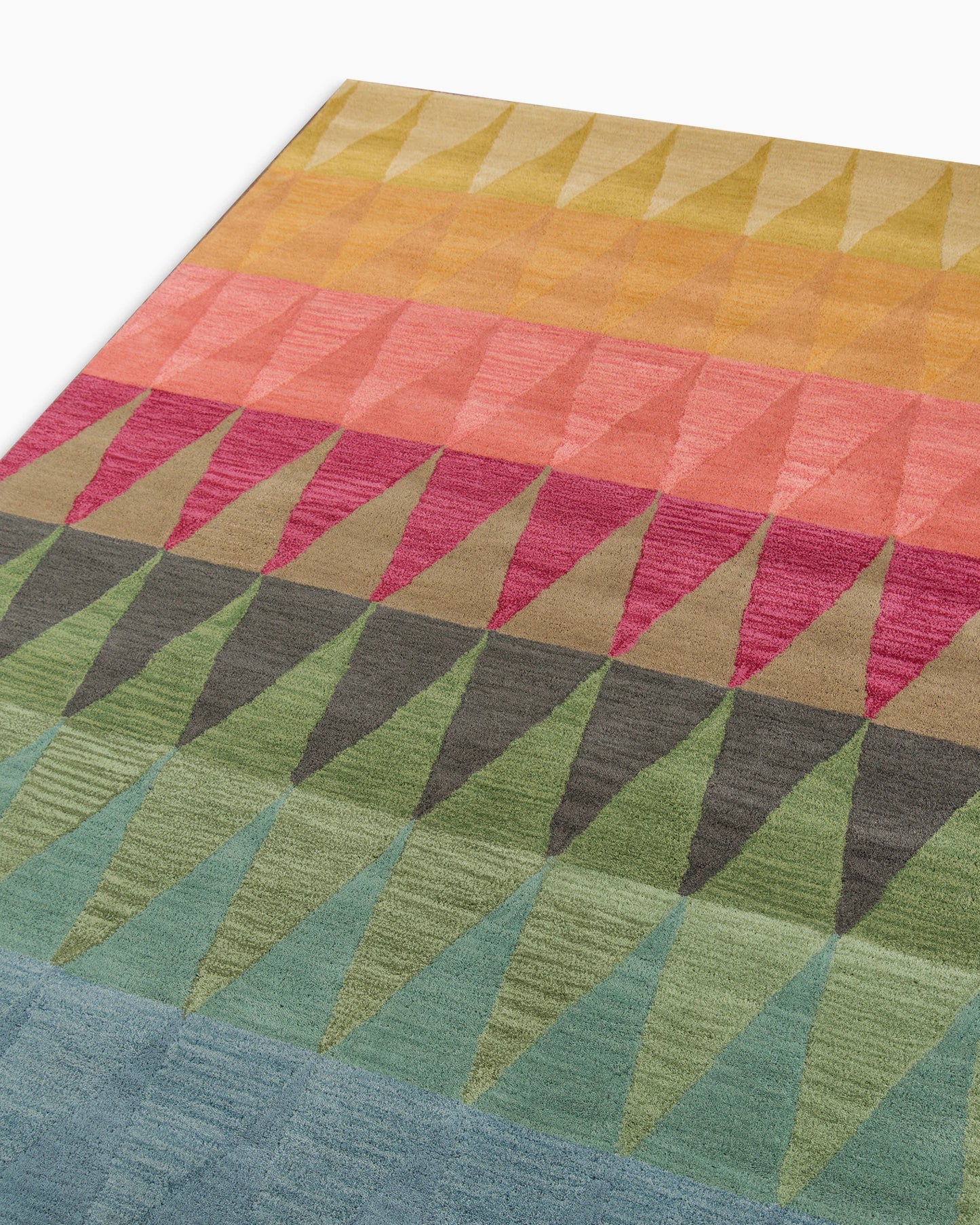 Rainbow Geo Hand-Tufted Rug - 3'6" x 5'6" / Red Multi