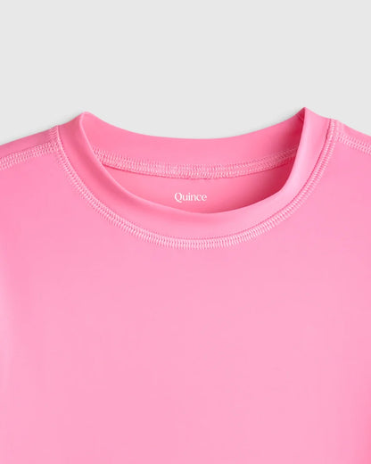 Short Sleeve Rash Guard Top - 2T / Coral Orange