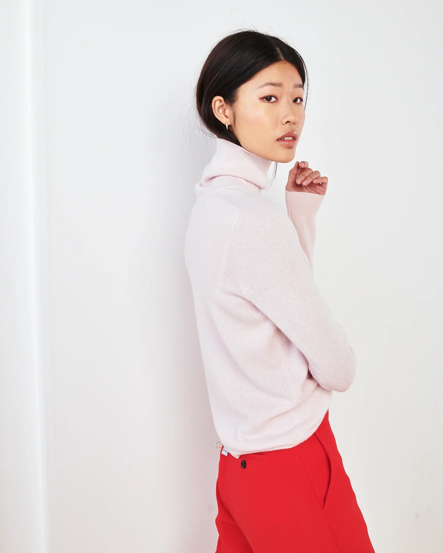 Mongolian Cashmere Turtleneck Sweater - XS / Heather Grey