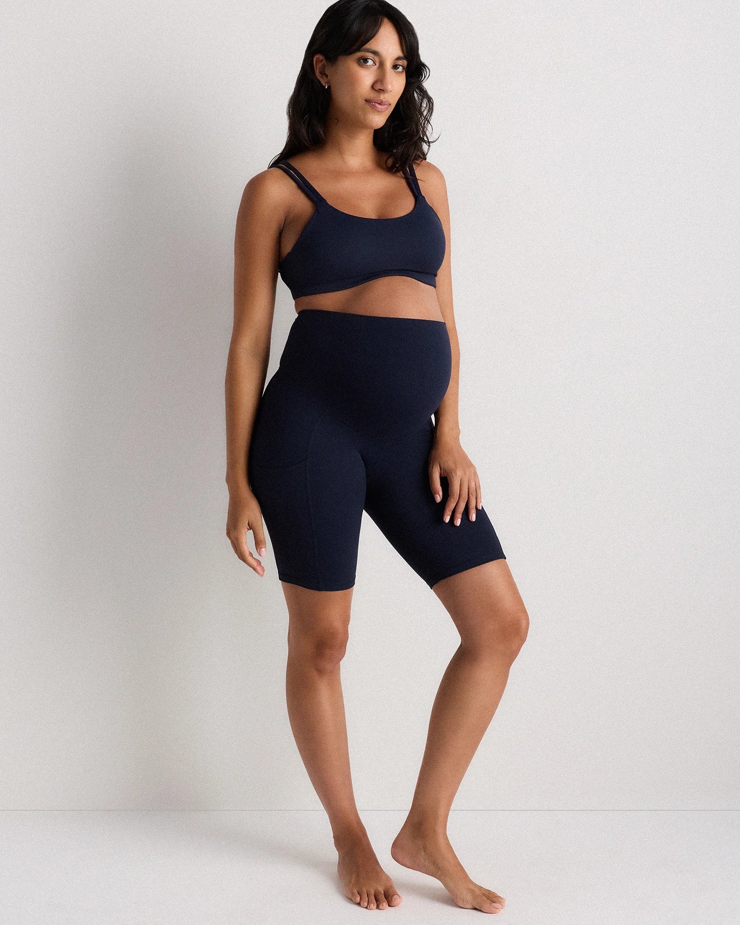 Ultra-Form Maternity Pocket Bike Short 9" - XS / Dark Coal
