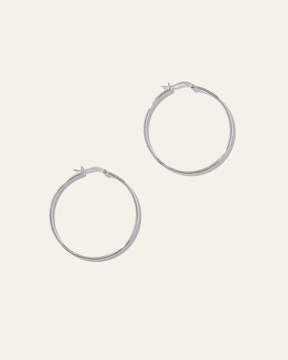 Silver Statement Hoops - One Size / Sterling Silver