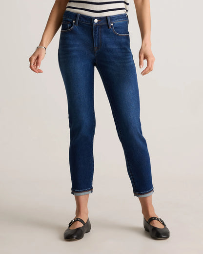 Luna Stretch Slim Boyfriend Jeans - 24 / Stormy Blue