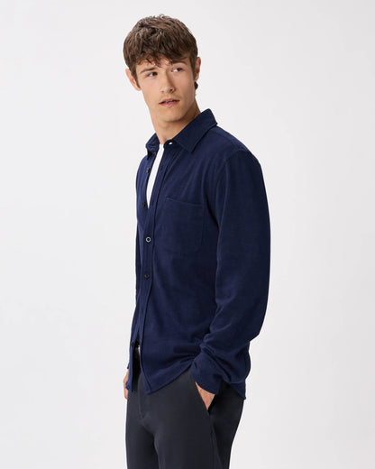 100% Organic Cotton Slub Long Sleeve Button Up Shirt - S / Heather Grey