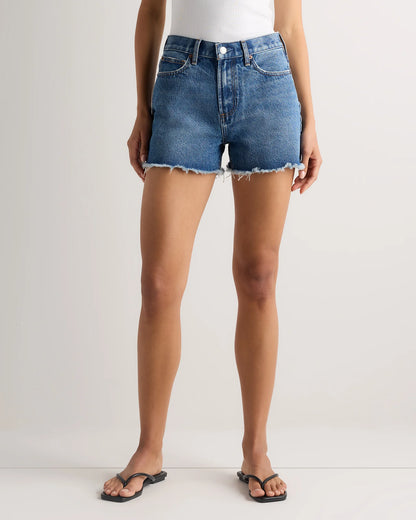 Bella Rigid Cut Off Shorts - 24 / Powder Blue Distressed Fray