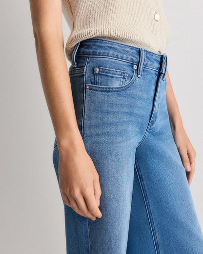 Luna Stretch Wide Leg Jeans - 24 / Frosted Blue