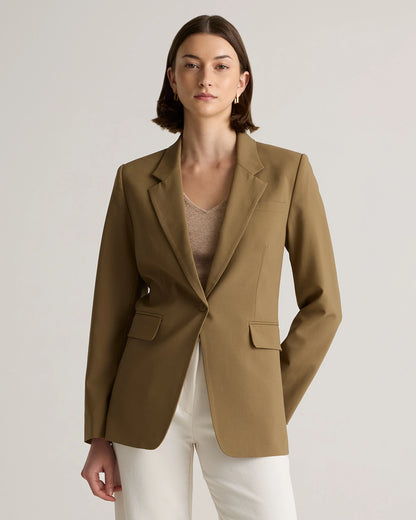 Italian Wool Long Blazer - XS / Sahara Camel