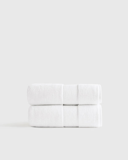 Classic Organic Turkish Cotton Bath Towel (Set of 2) - One Size / White