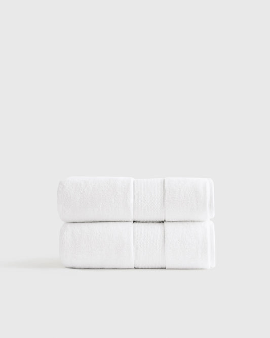 Classic Organic Turkish Cotton Bath Towel (Set of 2) - One Size / White