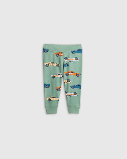100% Organic Cotton Short Sleeve and Pant Pajama Set - 12-18M / Planets