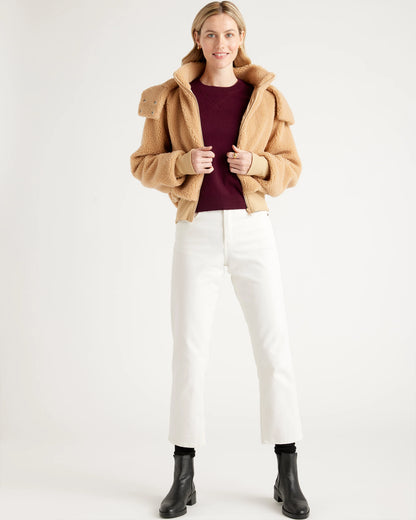 Hooded Sherpa Jacket - XS / Black