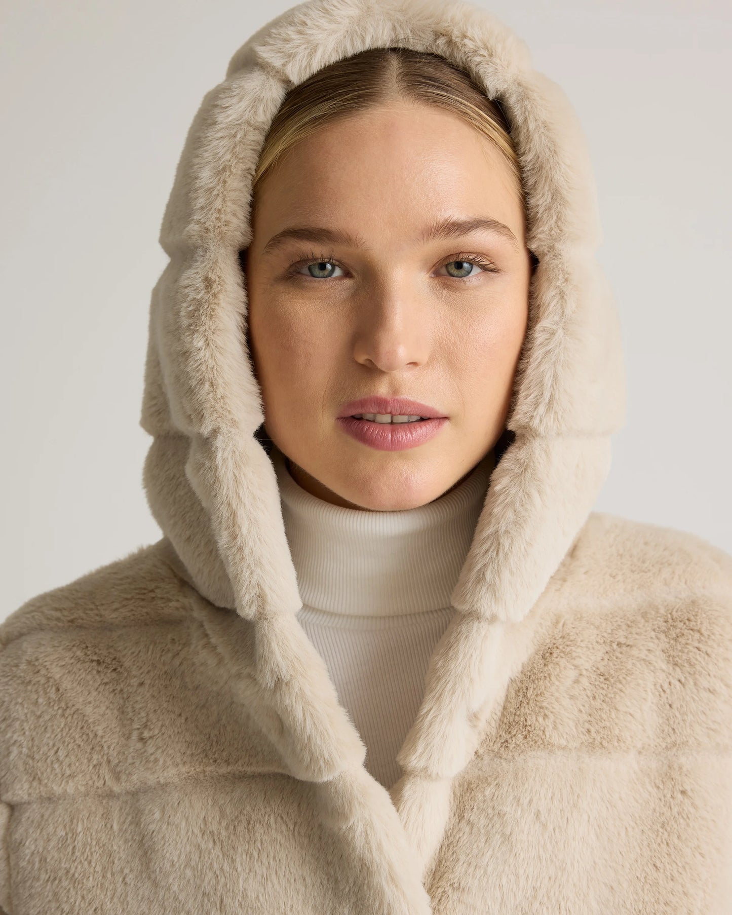 Hooded Faux Fur Jacket - XS / Black