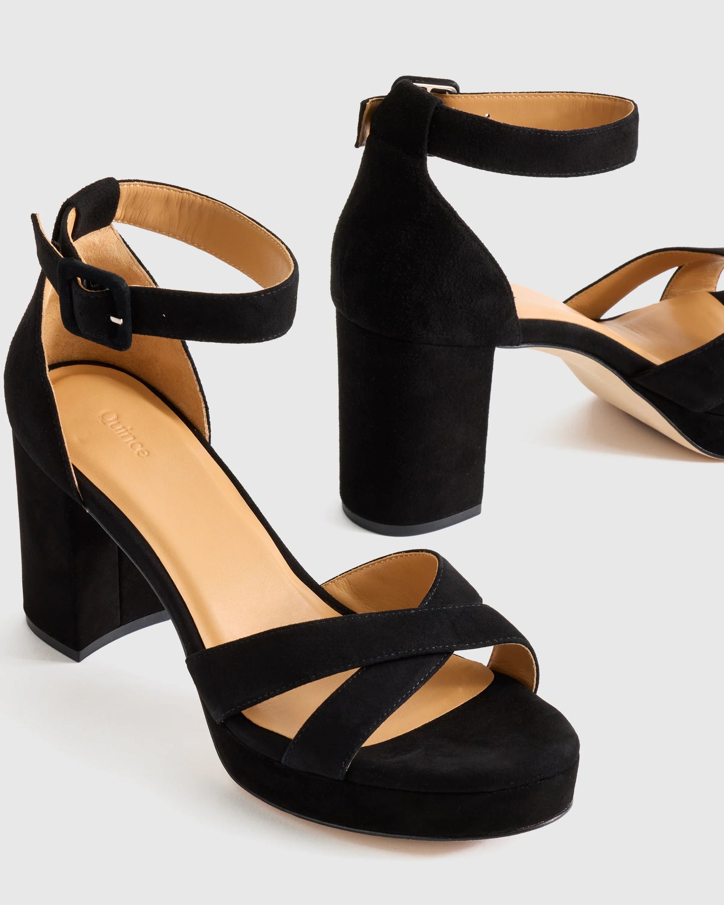 Italian Leather Crisscross Platform Sandal - 5 / Metallic Gold