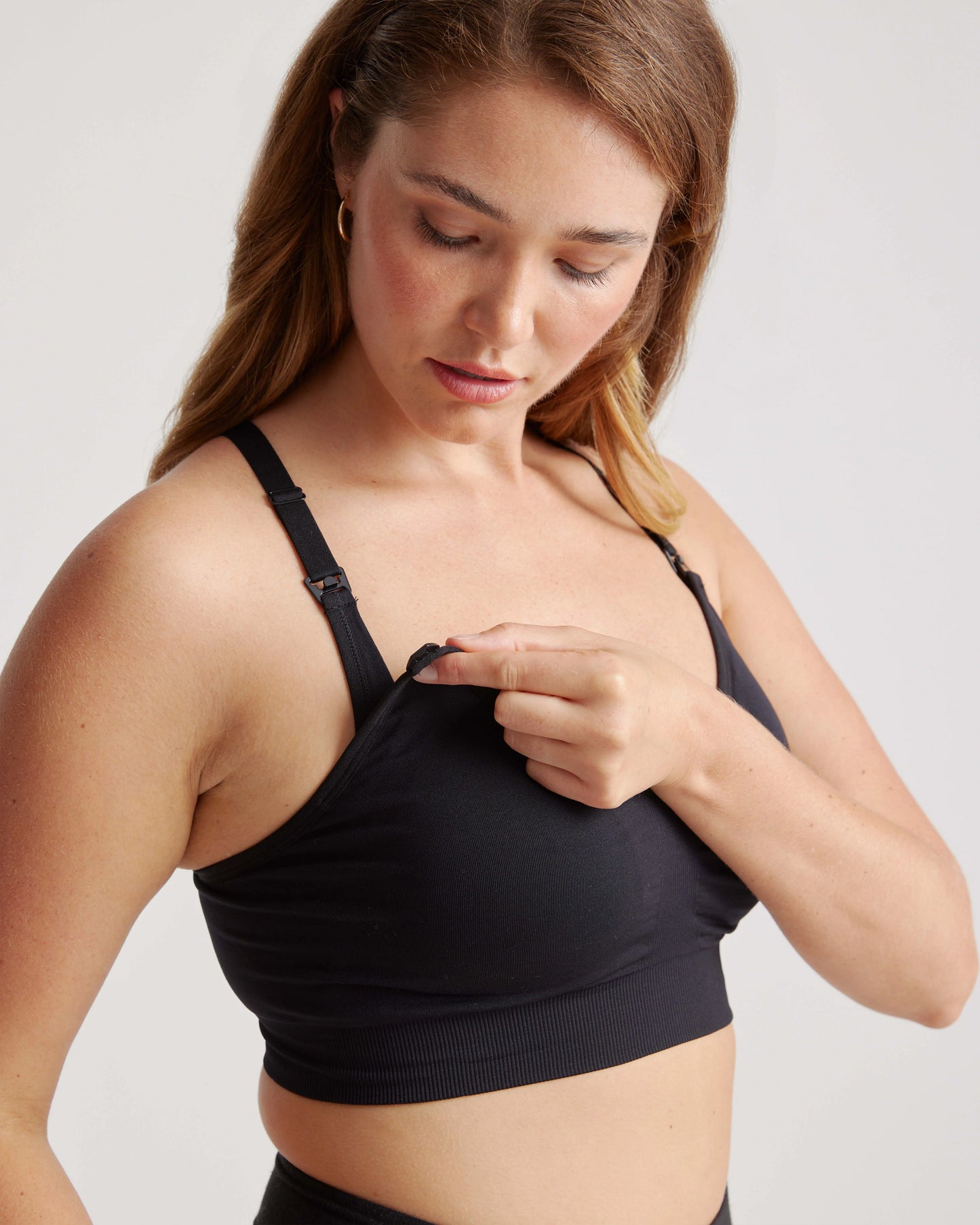 Seamless Low Impact Maternity & Nursing Sports Bra - XS / Navy