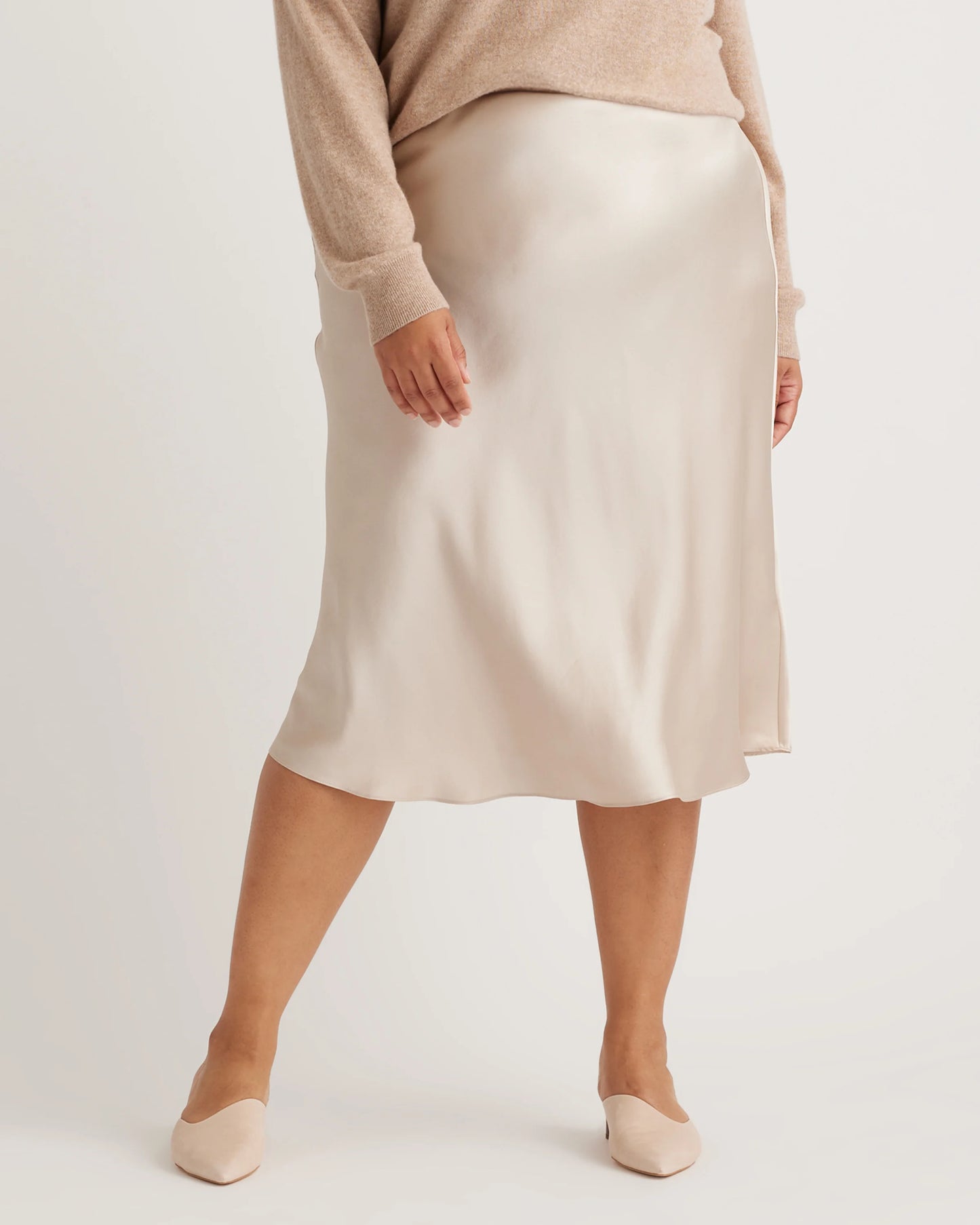 100% Washable Silk Skirt - 1X / Wine Tasting Red