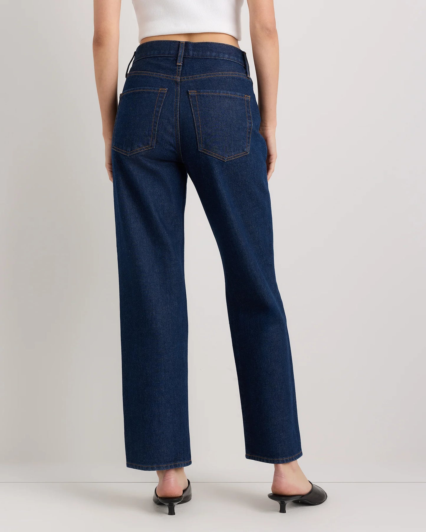 Bella Rigid Straight Jeans - 24 / Rinsed Indigo Blue
