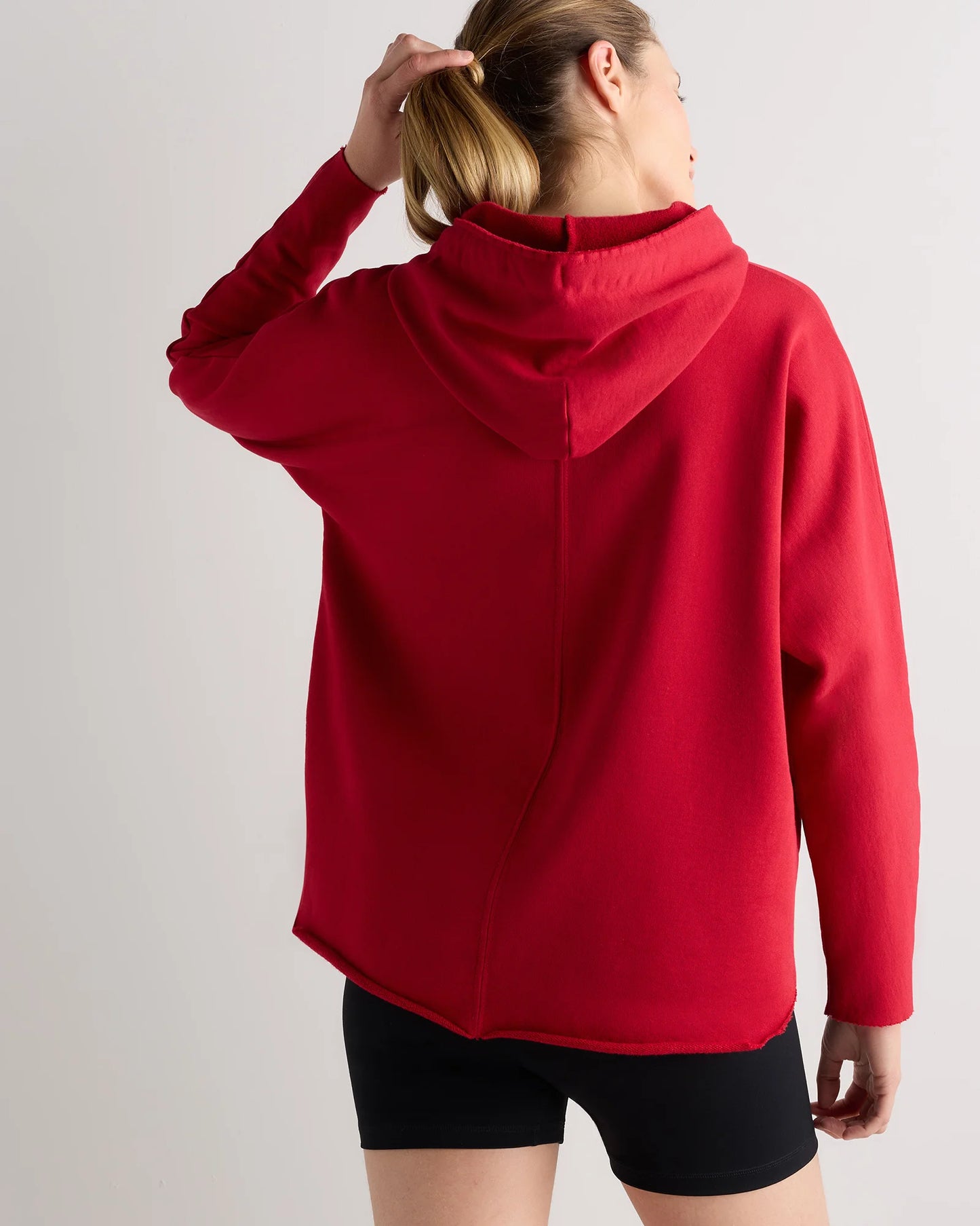 Organic French Terry Hoodie - XS / Ruby Red