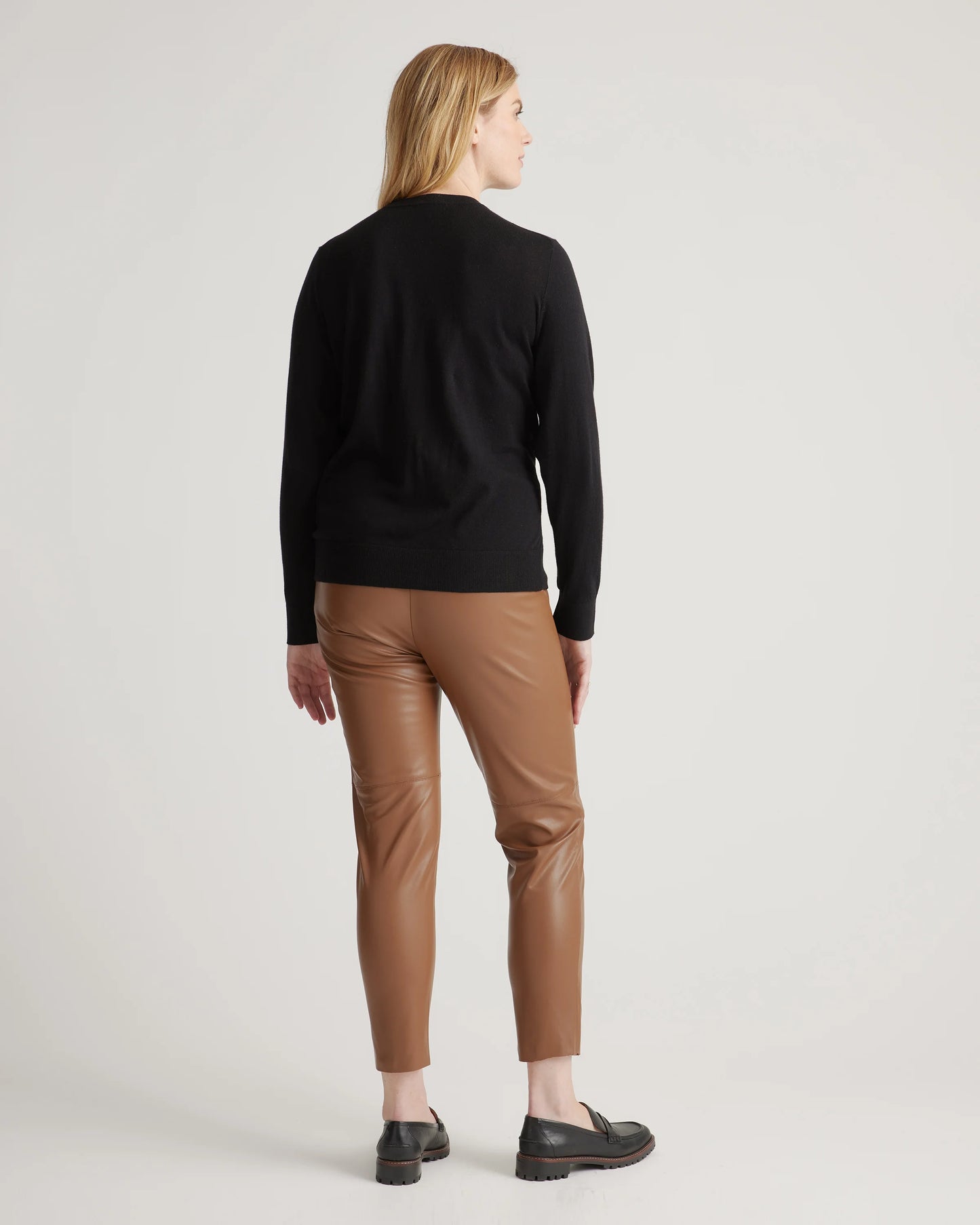 Lightweight Cotton Cashmere Crew Sweater - XS / Mountain Spring Blue
