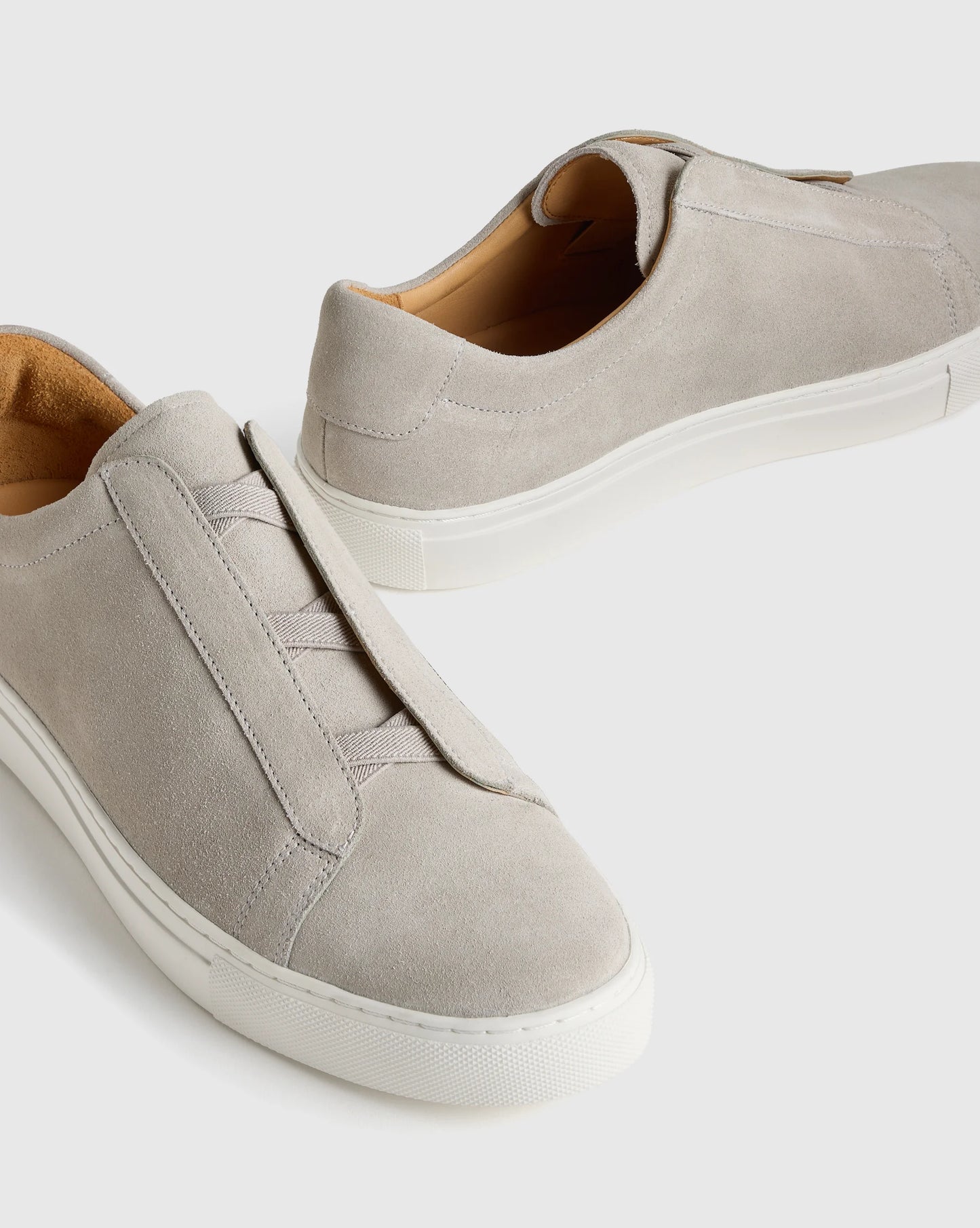 Italian Suede Tailored Sneaker - 7 / Fog