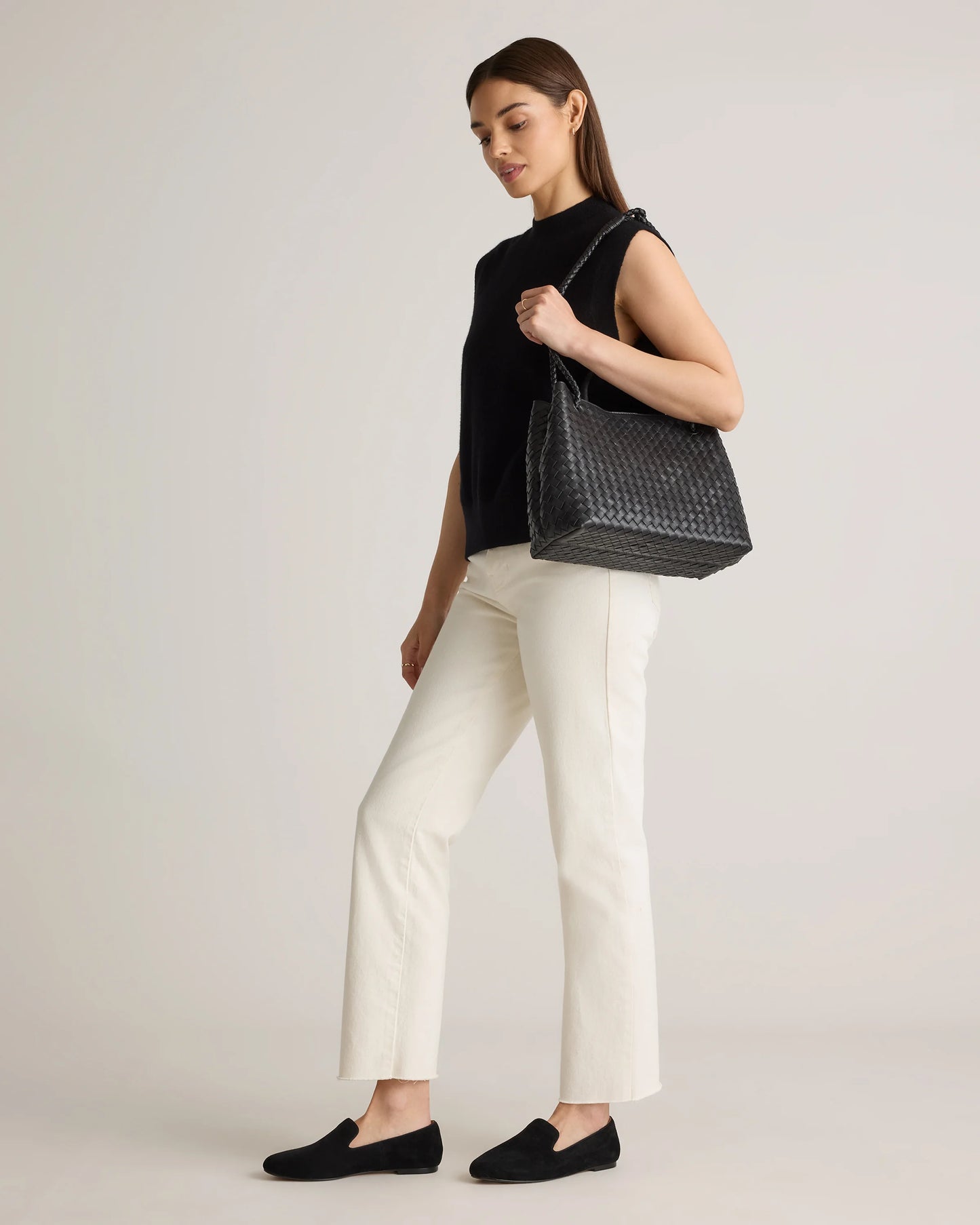 Romy Handwoven Satchel - One Size / Cognac