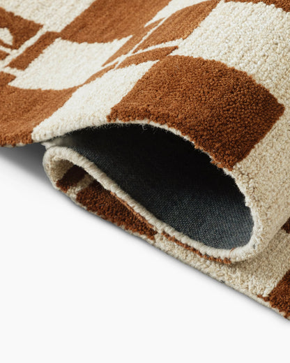 Zion Wool Rug - 5' x 8' / Rust