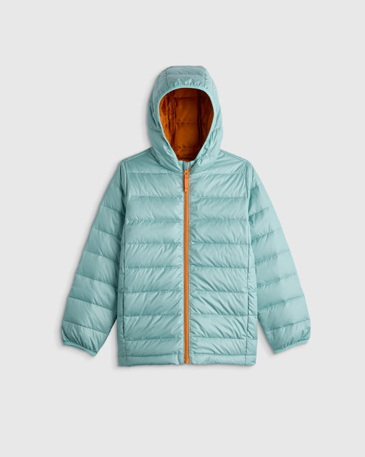 Lightweight Down Hooded Puffer Jacket - 6 / Blue Moon