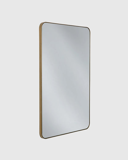 Rectangle Metal Framed Wall Mirror - One Size / Gold Metal Frame