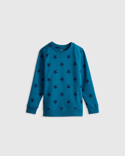 Organic Cotton French Terry Crew Neck Sweatshirt - 2T / Heart Graphic