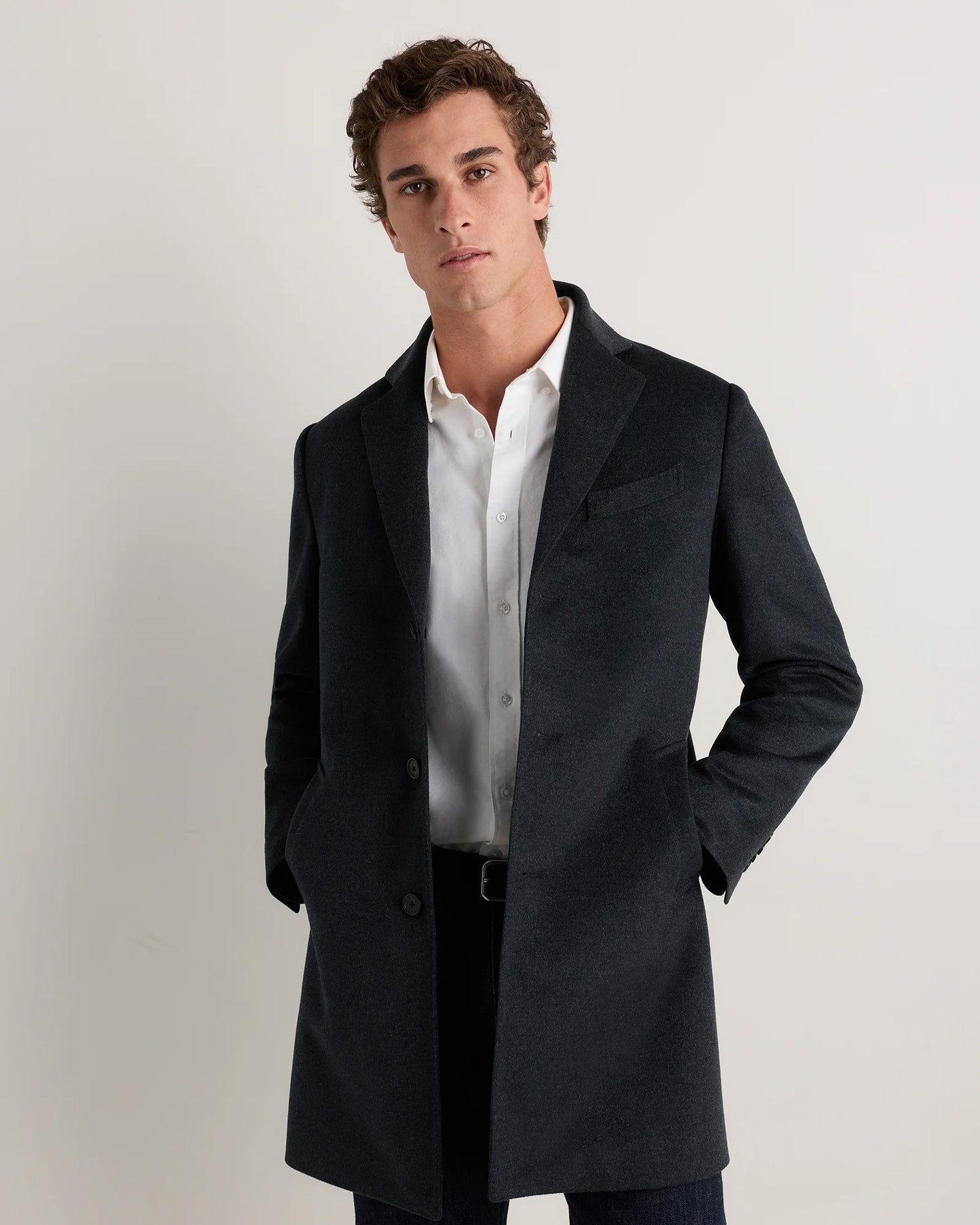 100% Mongolian Cashmere Car Coat - S / Camel