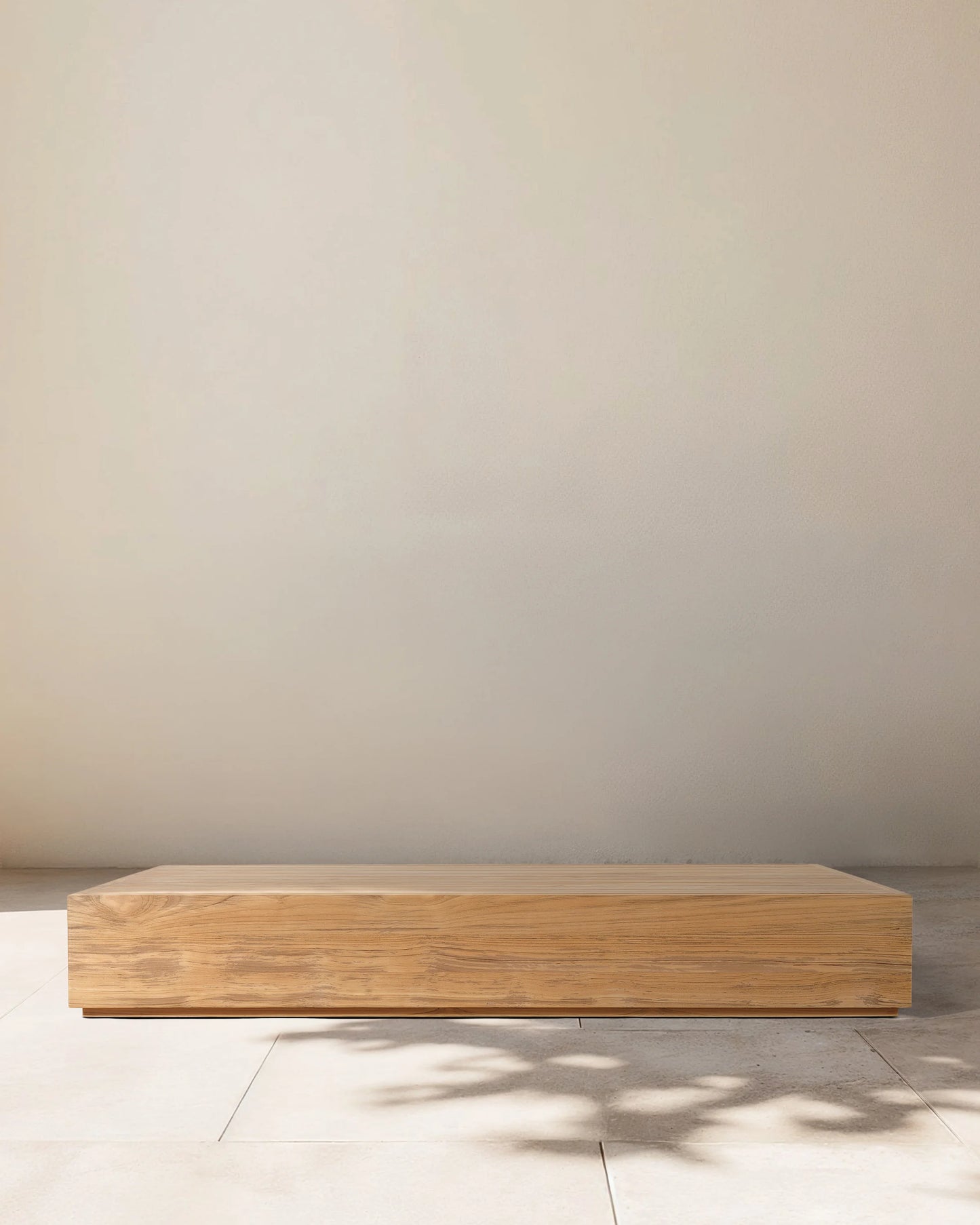 Solid Teak Outdoor Coffee Table - One Size / Natural Teak