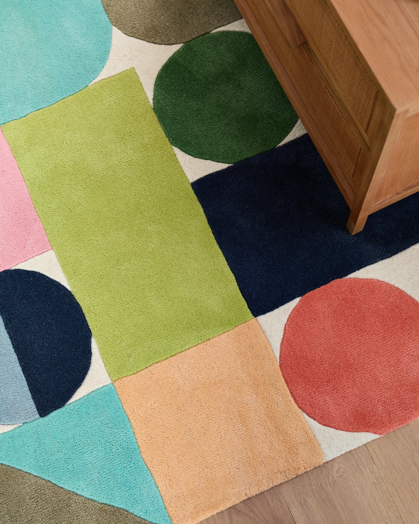 Bold Shapes Hand-Tufted Wool Rug - 3'6" x 5'6" / Multi