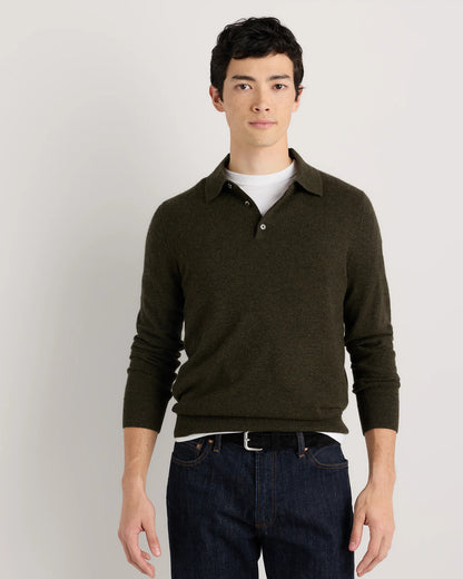Mongolian Cashmere Polo Sweater - S / True Navy