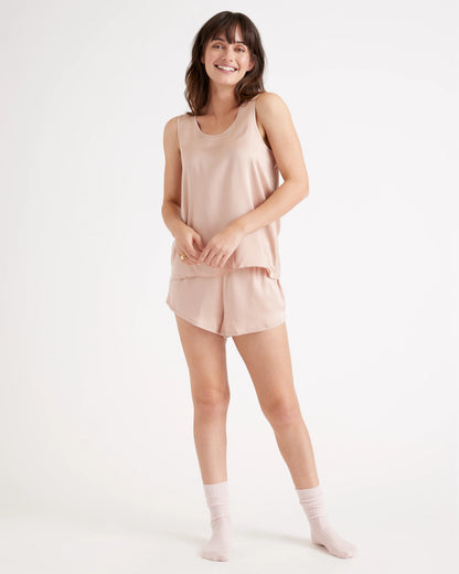 100% Washable Silk Pajama Tank - XS / Indigo