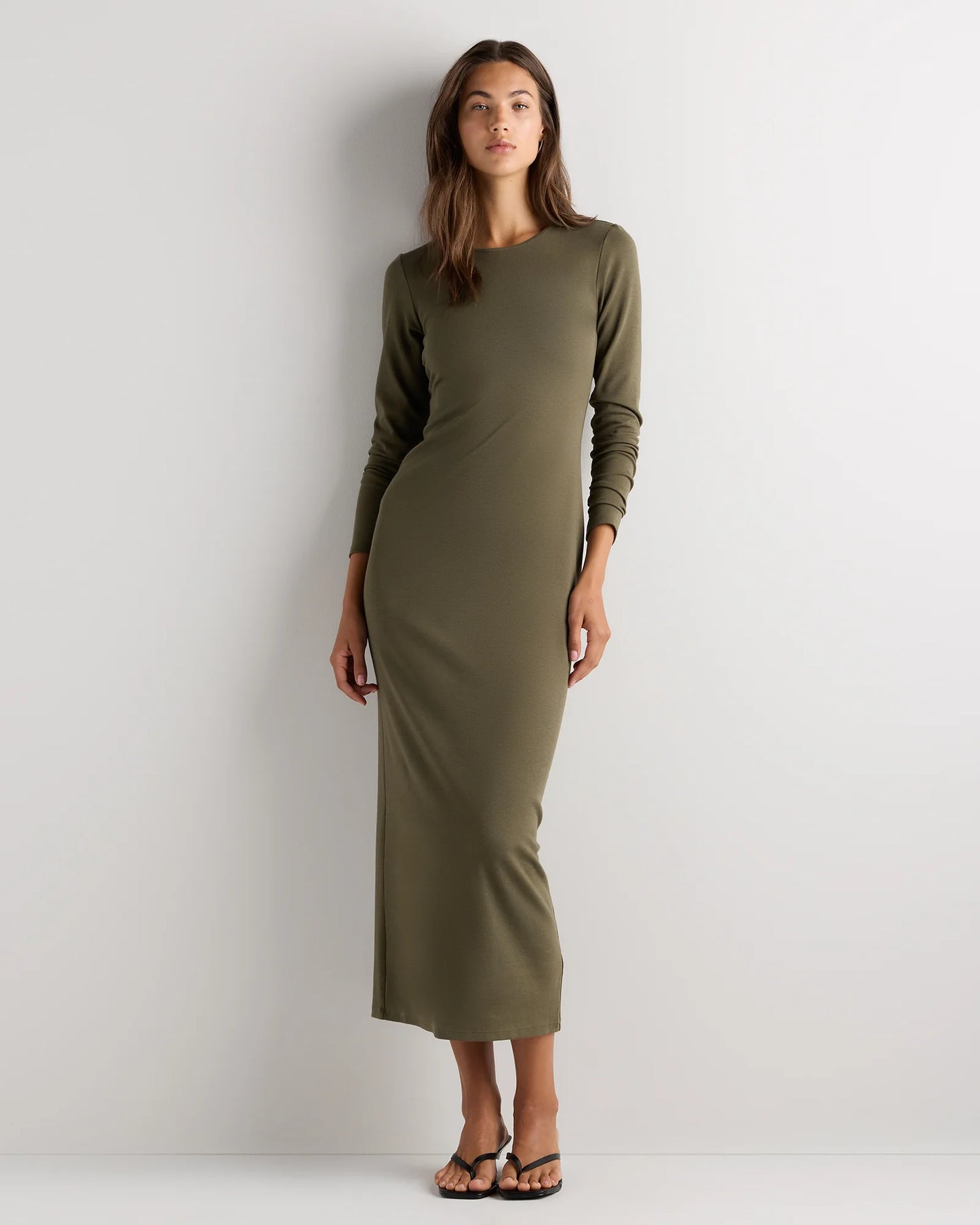 Long Sleeve Knit Maxi Dress - XS / Deep Navy