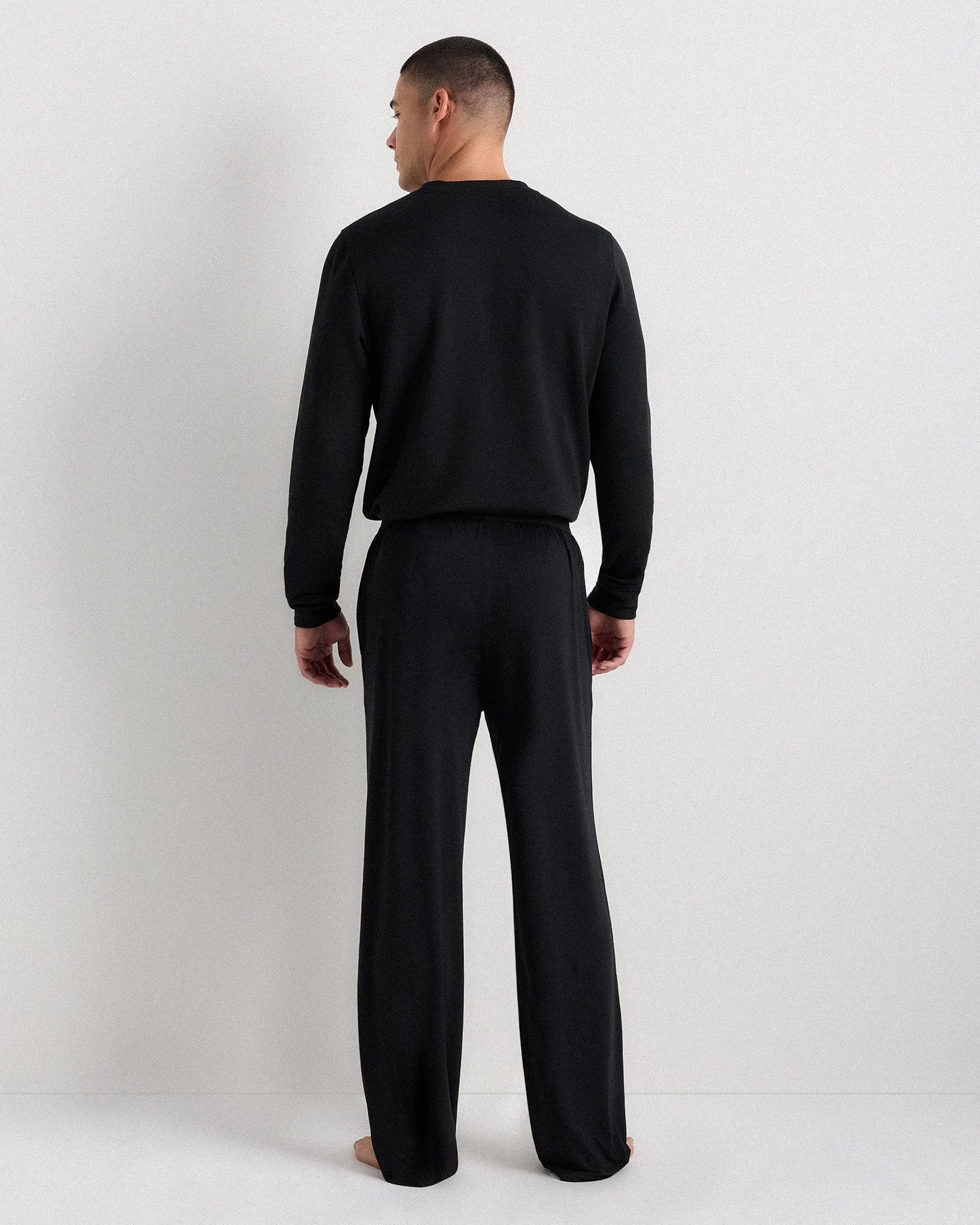 Bamboo Jersey Relaxed Lounge Pants - S / Black