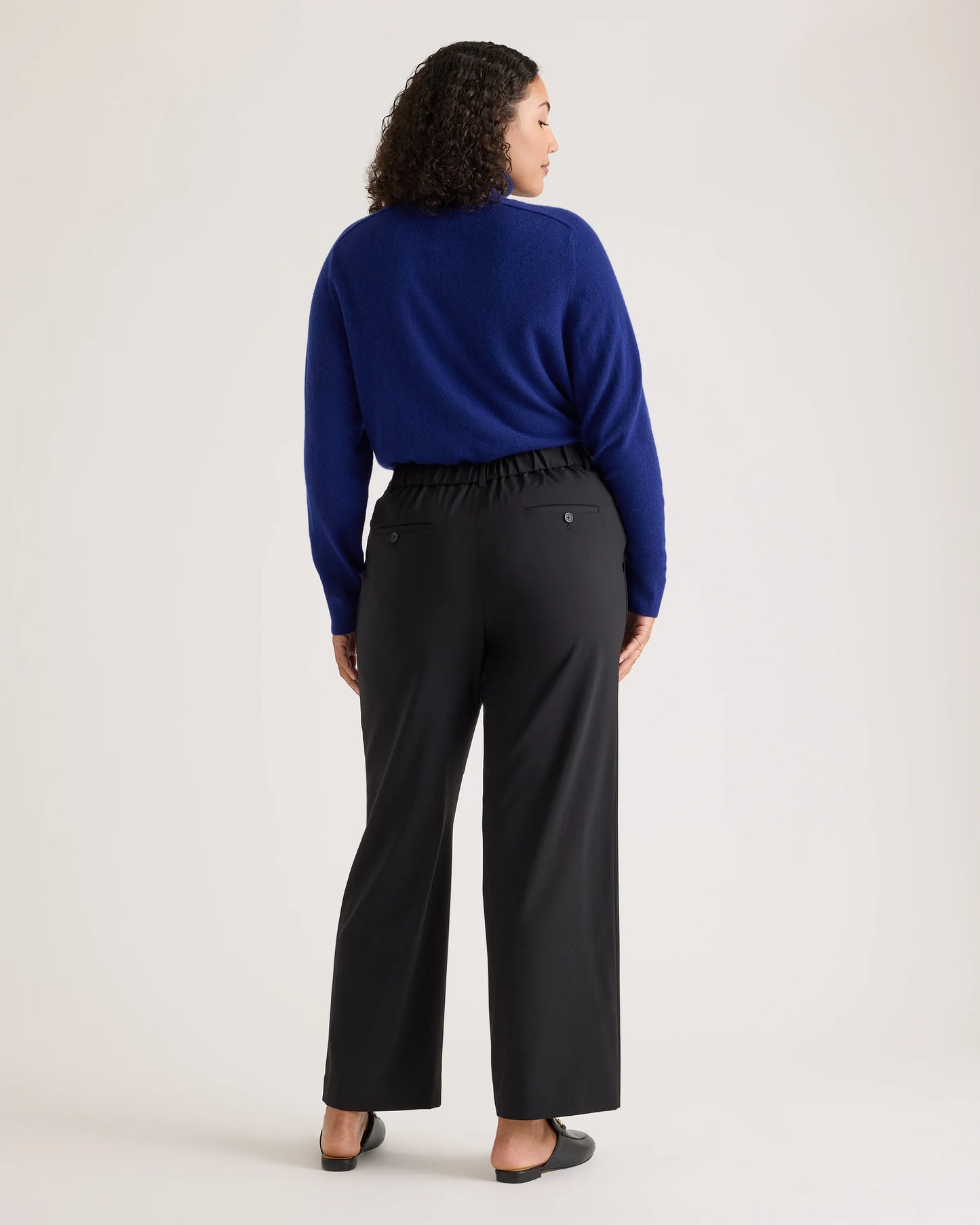 Italian Wool Pleated Trouser - 0 / Black