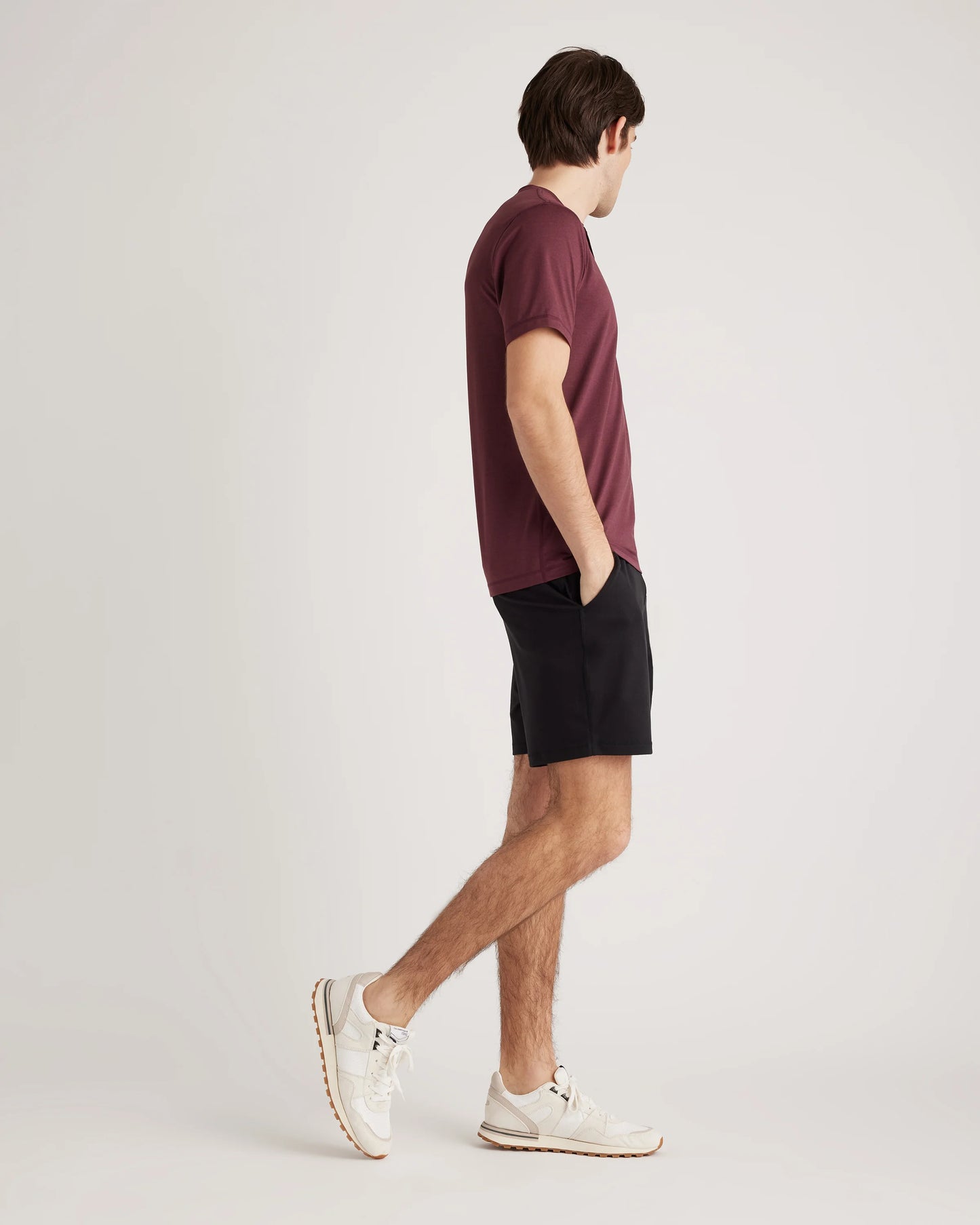 Flowknit Breeze Performance Henley Tee - XS / Burgundy