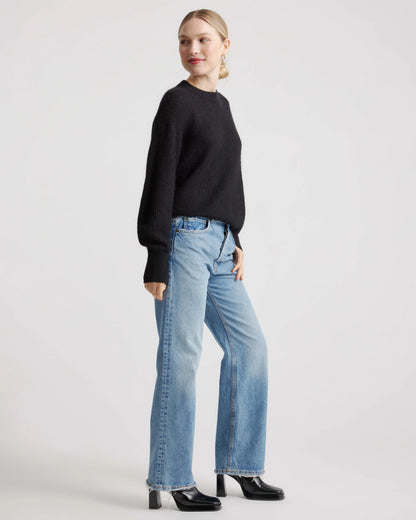 Baby Alpaca-Wool Crew - XS / Black