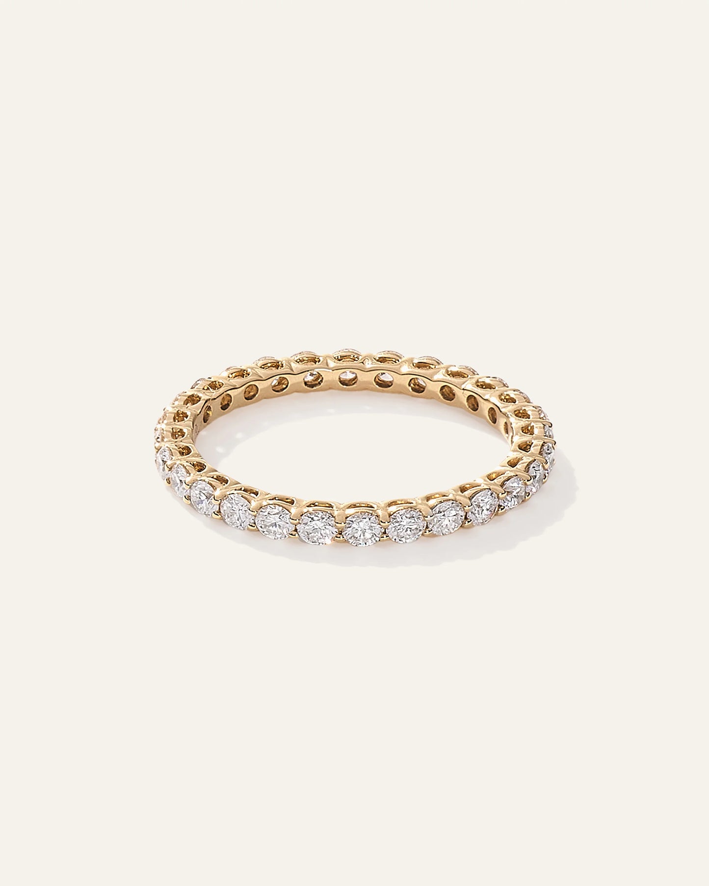Lab Grown Diamond Round Eternity Band - 4 / Yellow Gold