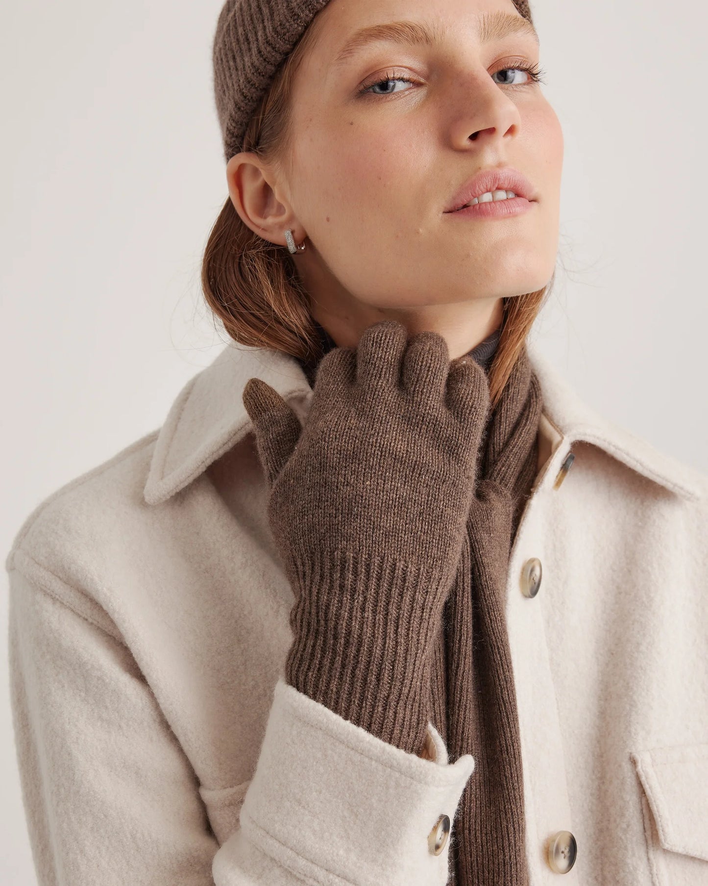 Mongolian Cashmere Gloves - One Size / True Navy