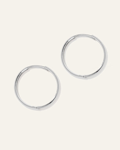 14K Gold Bold Hoops - One Size / Yellow Gold