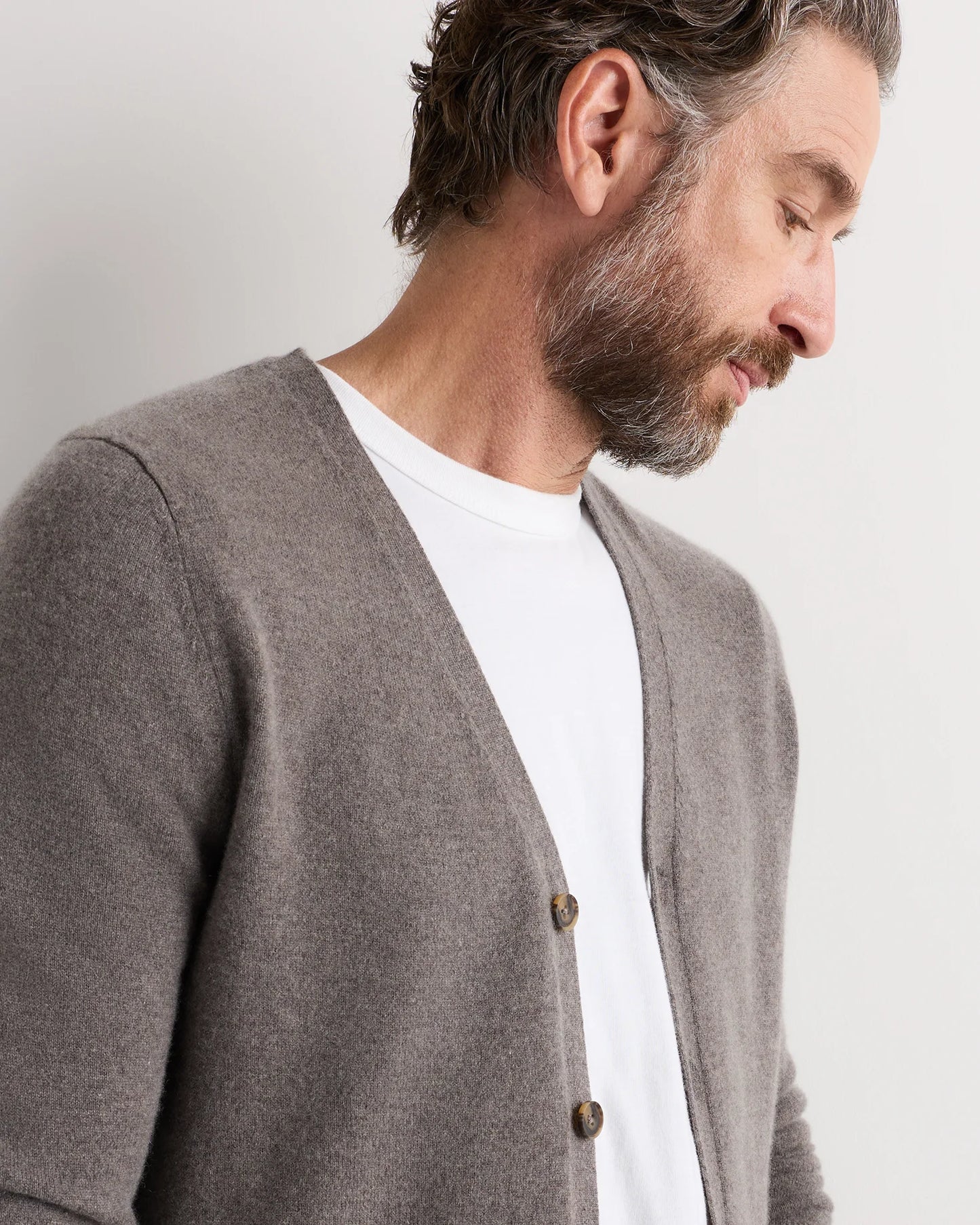 Mongolian Cashmere Cardigan Sweater - S / True Navy