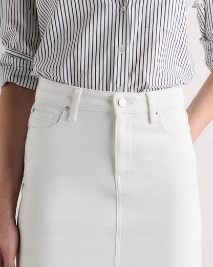 Stretch Denim 5-Pocket Midi Skirt - 24 / Obsidian Blue