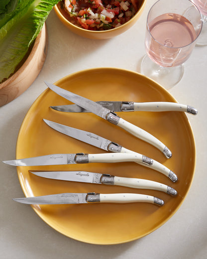 Jean Dubost Laguiole Steak Knives (Set of 6) - One Size / Ivory