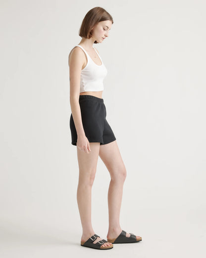 Organic Heavyweight Fleece Sweatshort - XS / Black