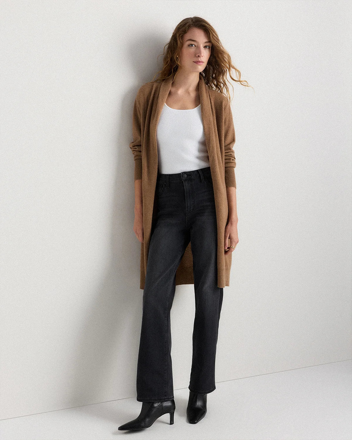 Mongolian Cashmere Duster Cardigan Sweater - XS / Oatmeal