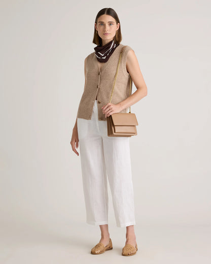 Mongolian Cashmere Fisherman Sweater Vest - XS / Oatmeal