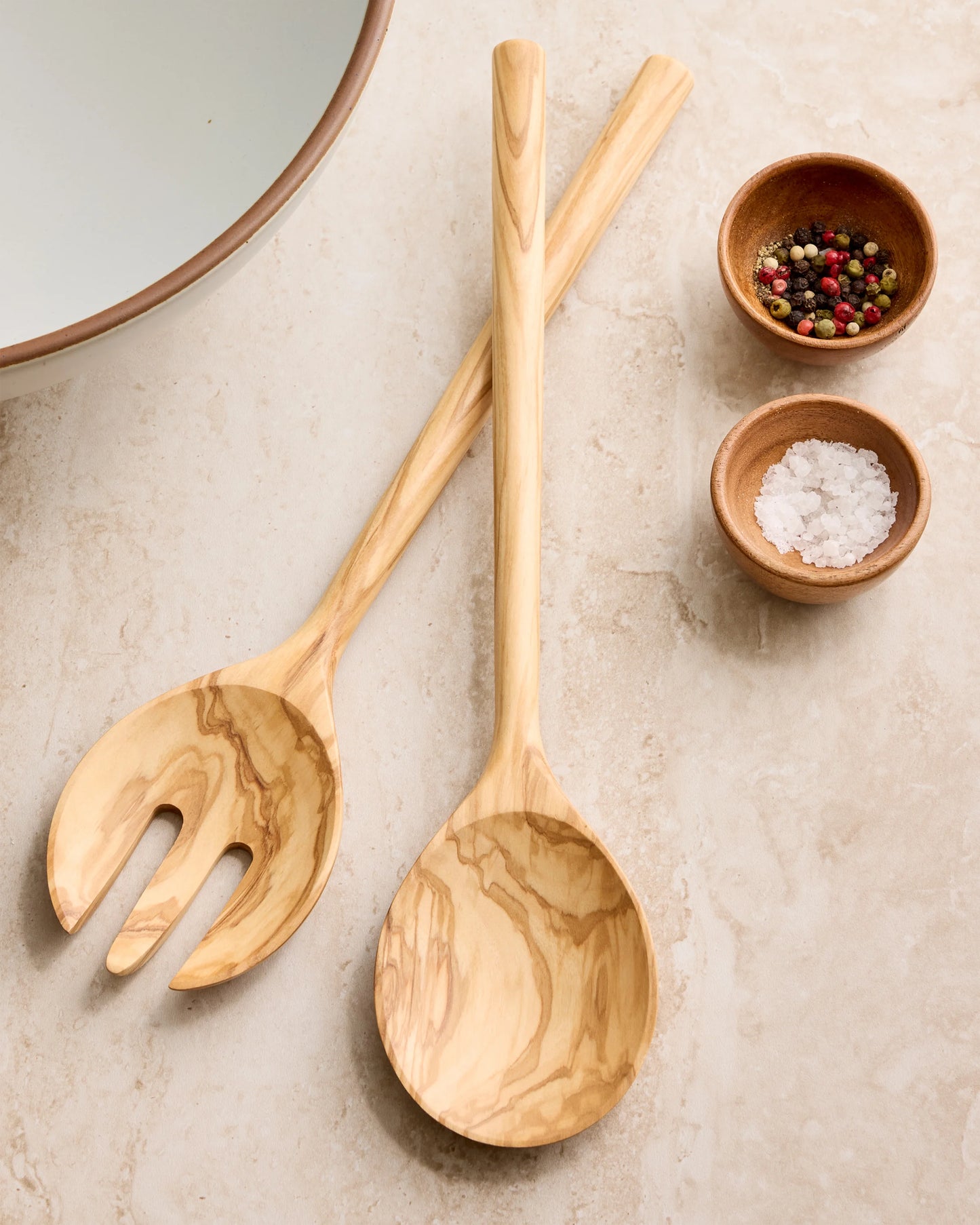 Olivewood Salad Servers (Set of 2) - One Size / Olivewood