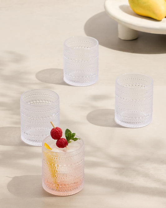 Orbetto Outdoor Acrylic Short Tumbler (Set of 8) - One Size / Clear